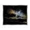 Stupell Industries Witch Flying By Moon Framed Floater Canvas Wall Art
